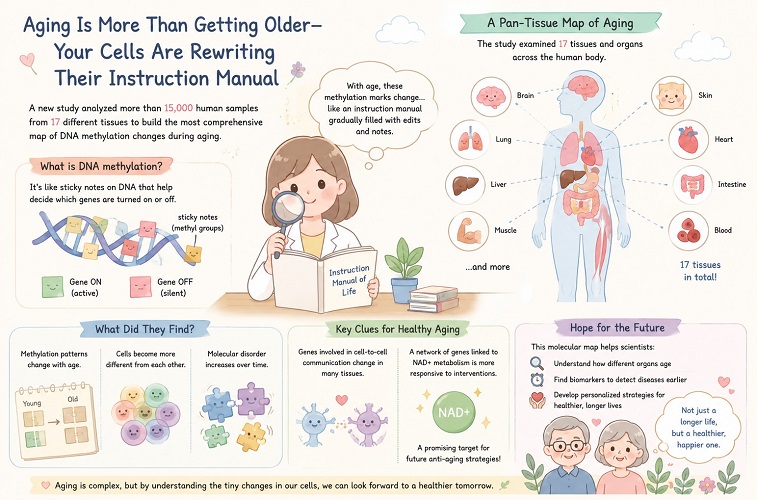 Aging Is More Than Getting Older—Your Cells Are Rewriting Their Instruction Manual