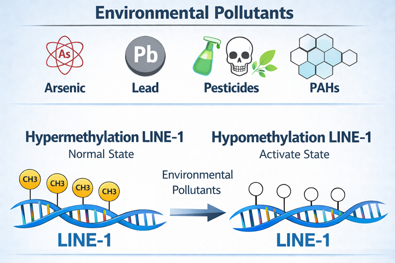 環境汙染物與LINE-1去甲基化之關聯